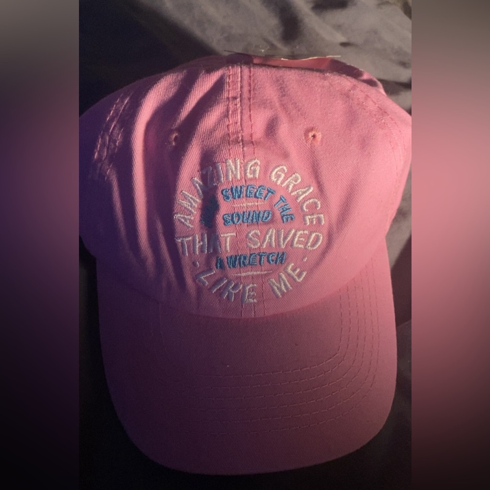 Pink Embroidered Jesus Cap